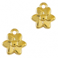 Metall Anhänger DQ Blume Gold (Nickelfrei)