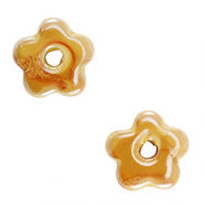 DQ Griechische Keramik Perlen Blume Warm yellow