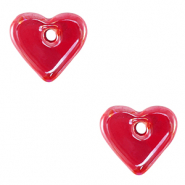 DQ Griechische Keramik Perlen Herz Bonfire red