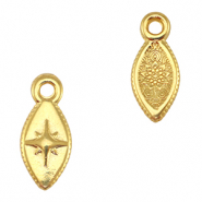 Metall Anh&auml;nger DQ Ovaler Stern Gold (Nickelfrei)