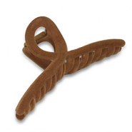 Haarschmuck hair clamp Samt-Optik Brown