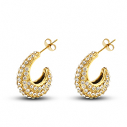 Ohrringe / Ohrstecker aus Stainless Steel - Rostfreiem Stahl Gold