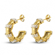 Ohrringe / Ohrstecker aus Stainless Steel - Rostfreiem Stahl Gold