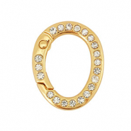 Farbiges Zubehör Schlüssel Anhänger Eierförmig Gold