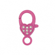 Farbiges Zubehör Karabinerverschluss Herz Magenta pink