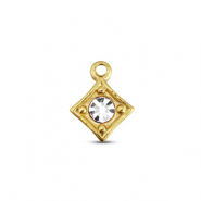 BY31&reg; Stainless Steel - Rostfrei Stahl Anh&auml;nger Rhombus Gold-crystal