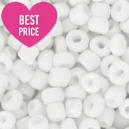 Glasperlen Rocailles 6/0 (4mm) White