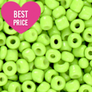 Glasperlen Rocailles 6/0 (4mm) Apple green
