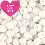 Glasperlen Rocailles 6/0 (4mm) White