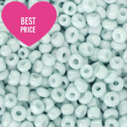 Glasperlen Rocailles 12/0 (2mm) Bleached haze blue