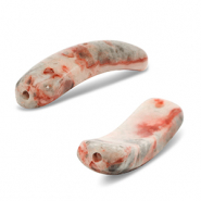 Naturstein Zwischenstück Crazy Lace Achat Multicolour grey/beige/white/red