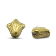 B&ouml;hmische Perlen Lily Flower 9x8mm Gold