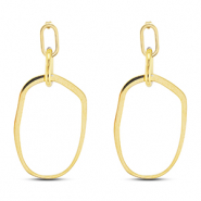 Ohrringe aus Stainless Steel - Rostfreiem Stahl Ohrstecker Irregular Gold