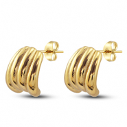 Ohrringe aus Stainless Steel - Rostfreiem Stahl Ohrstecker Gold