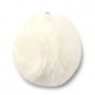 Statement-Anhänger Pompon White