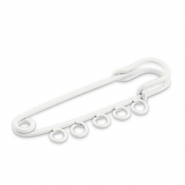 Farbiges Zubehör Schmuck-Sicherheitsnadel mit 5 Ösen White