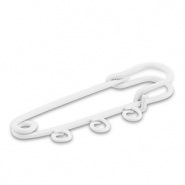 Farbiges Zubehör Schmuck-Sicherheitsnadel mit 3 Ösen White