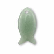 Naturstein Anh&auml;nger Quarz Fisch Jade green