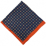 Schal mit Paillettenmuster Dark blue-copper brown
