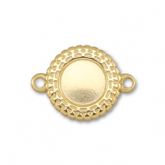 BY31® Stainless Steel - Rostfrei Stahl Zwischenstück mit Fassung für SS34 Flat Back Gold