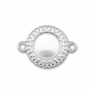 BY31® Stainless Steel - Rostfrei Stahl Zwischenstück mit Fassung für SS34 Flat Back Silver