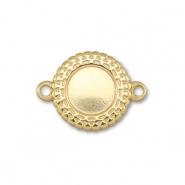 BY31® Stainless Steel - Rostfrei Stahl Zwischenstück mit Fassung für SS30 Flat Back Gold