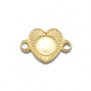 BY31® Stainless Steel - Rostfrei Stahl Zwischenstück mit Fassung für SS20 Flat Back Gold