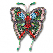 Broschen Schmetterling Red-green-pink