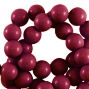 6 mm Acrylperlen shiny Cherry red