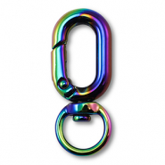 Farbiges Zubeh&ouml;r Schl&uuml;ssel Anh&auml;nger Oval Black-AB coating