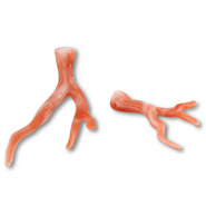 Acryl Anh&auml;nger Koralle Brown-white marble