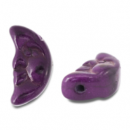 Perlen Keramik Mond Dark purple
