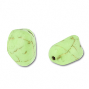 Perlen Keramik Irregular Light green