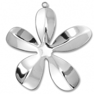 Stainless Steel - Rostfrei Stahl Anh&auml;nger Blume Silver