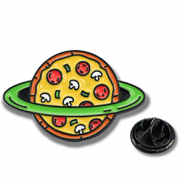 Anstecker Pizza Orbit Yellow-green-red