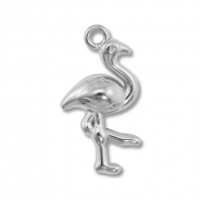 Stainless Steel - Rostfrei Stahl Anh&auml;nger Flamingo Silver