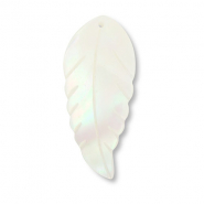 Muschel Anh&auml;nger Blatt White (Naturliche Farbe Muschel)