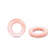 Muschel Perlen 15mm Rund Pink