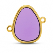 Metall Anhänger DQ Zwischenstück Purple-Gold (Nickelfrei)