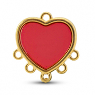 Metall Anh&auml;nger DQ mit 6 &Ouml;sen Red-Gold (Nickelfrei)