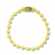 Farbiges Zubeh&ouml;r Ballchain mit Verschluss Light yellow