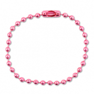 Farbiges Zubeh&ouml;r Ballchain mit Verschluss Shiny pink