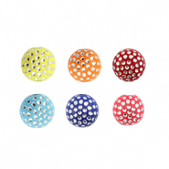 6 mm Acryl Perlen im Strasssteinchen-Look Multicolour-silver