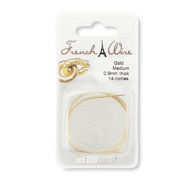 Beadsmith French wire medium 0.9mm Gold