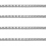 Stainless Steel - Rostfrei Stahl Schmuckzubehör Gliederkette Popcorn Silver