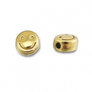 Stainless Steel - Rostfrei Stahl Perlen Smiley Gold