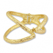 Statement Armbänder Bangle Gekreuzt Gold