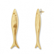 Statement Ohrringe Fisch Gold