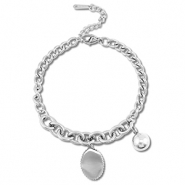 Armb&auml;nder aus Stainless Steel - Rostfreiem Stahl Ball Silver