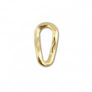 Stainless Steel - Rostfrei Stahl Schmuckzubehör Zwischenstück Oval Gold